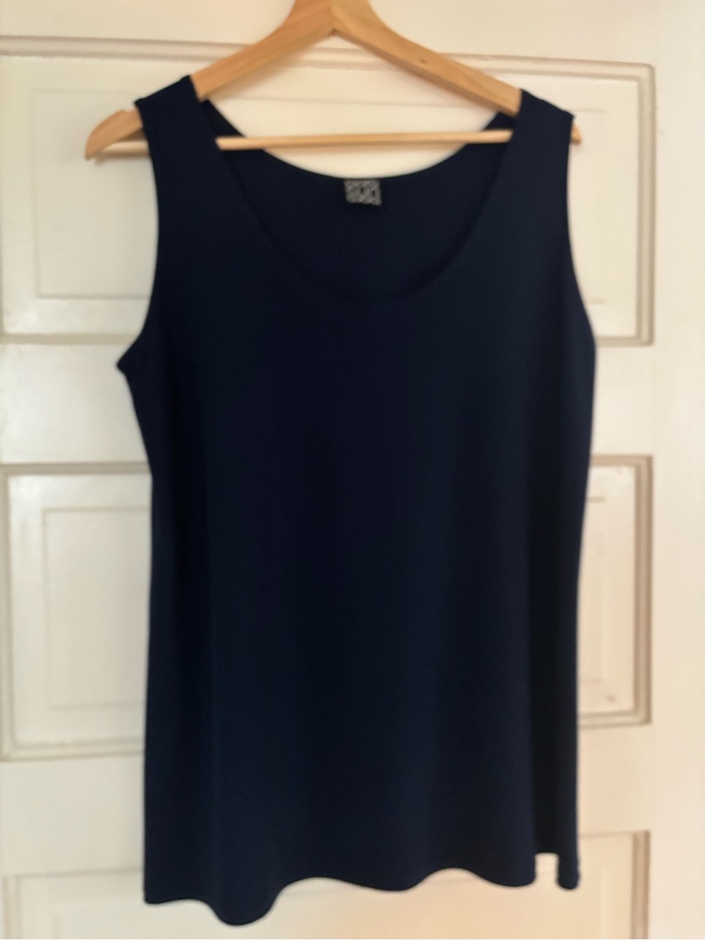 CLARA SUNWOO Navy Scoop Neck Tank Top